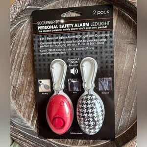 Personal Safety Alarm Keychain 2-Pack 100dB LED Light Self Defense